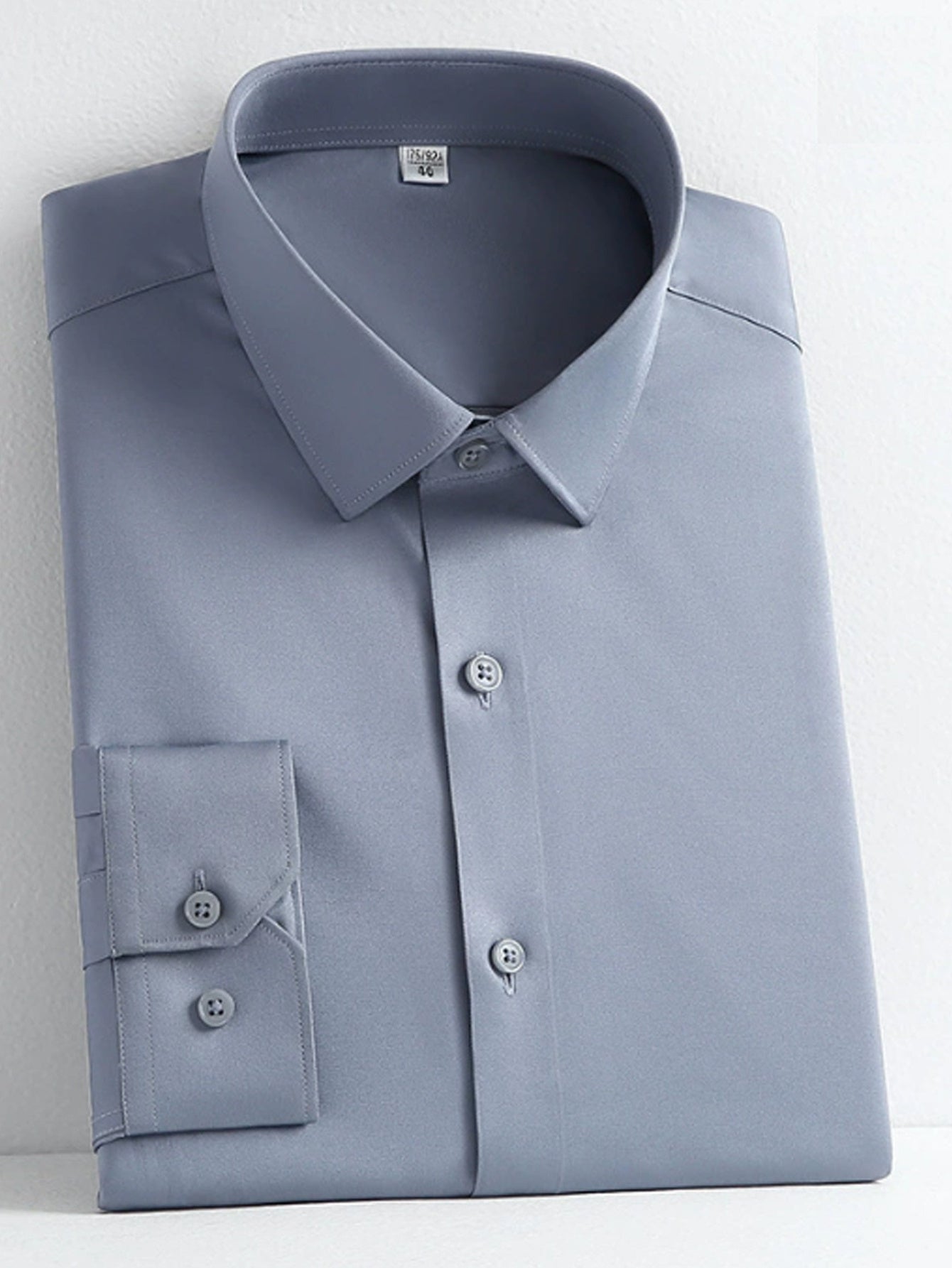 Youth Men'S Casual Long Sleeve Shirt | Square Neck, Button Details, All-Season, Slight Stretch Fabric, Skinny Fit