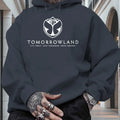 Men'S Hoodie with "TOMORROWLAND" Graphic - Casual Pullover Sweatshirt Long Sleeve Regular Fit Fall/Winter Casual Wear Hoodie