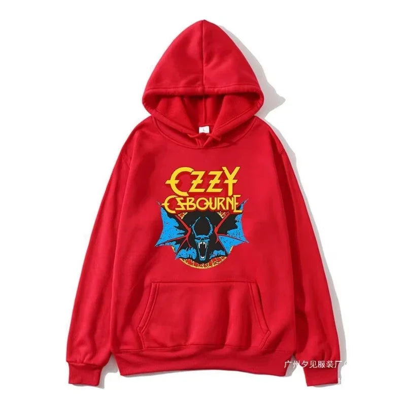 2025 Ozzy Osbourne Hoodies Long-sleeved Soft Vintage Retro Sweats Men Hoodies Fashion Letter Printed Graphic Sweatshirts Loose C