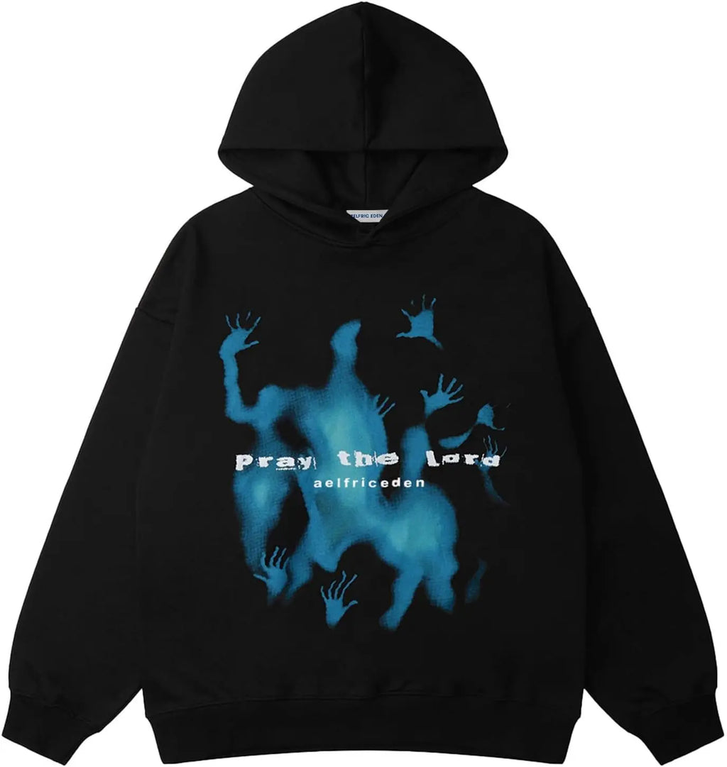 Aelfric Eden Graphic Hoodies Vintage Printed Hoodie Sweatshirt Casual Oversized Long Sleeve Streetwear Hooded Pullover Y2K