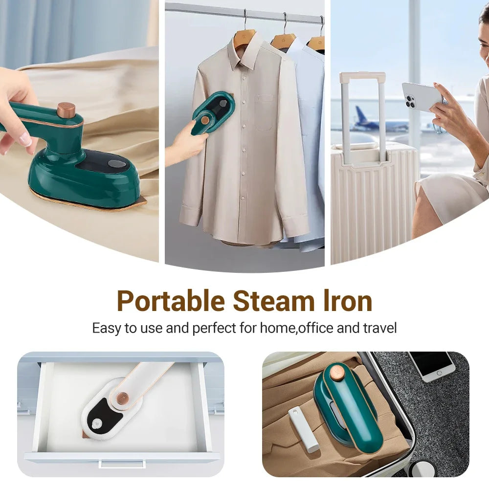 Mini Garment Steamer Steam Iron Handheld Portable Home Travelling For Clothes Ironing Wet Dry Ironing Machine Home Appliance