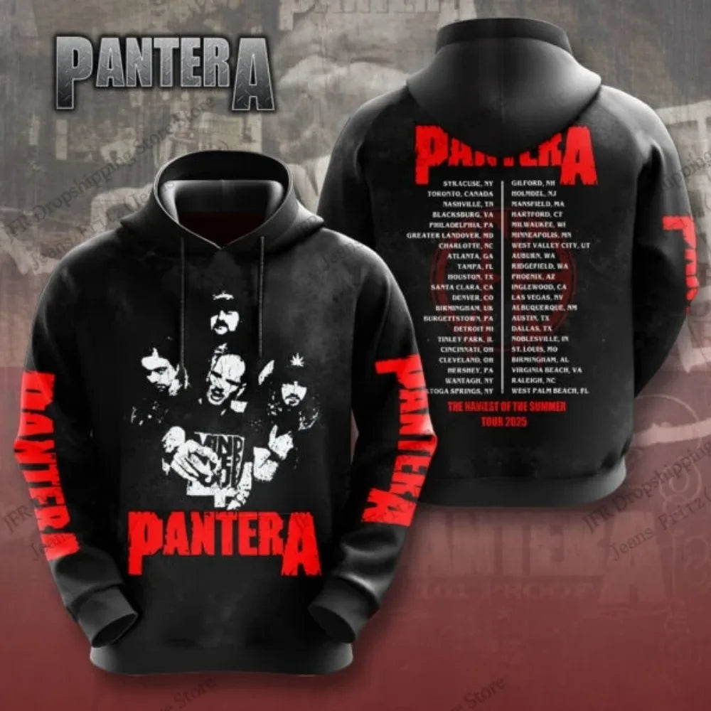 Retro Rock Pantera Band 3d Print Hoodie Men Women Fashion Hoodies Hip Hop Oversized Hoodie Sweatshirt Women Coat Women Tracksuit