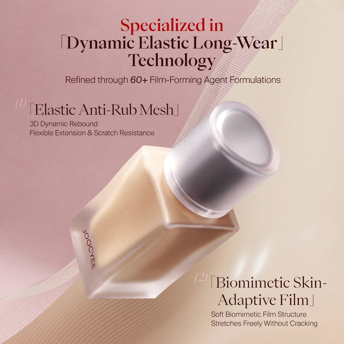 JOOCYEE "Little Silver Cap" Foundation Elastic Long-Lasting Dynamic Skin-Adaptive  Waterproof & Sweatproof