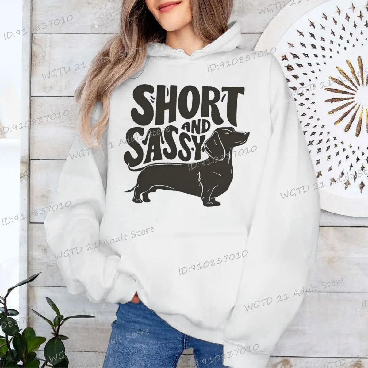 Dachshund Short and Sassy Print Women Hoody Harajuku Dog Mama Fashion Long Sleeve Hooded Spring Animal Dachshund Lover Hoodies