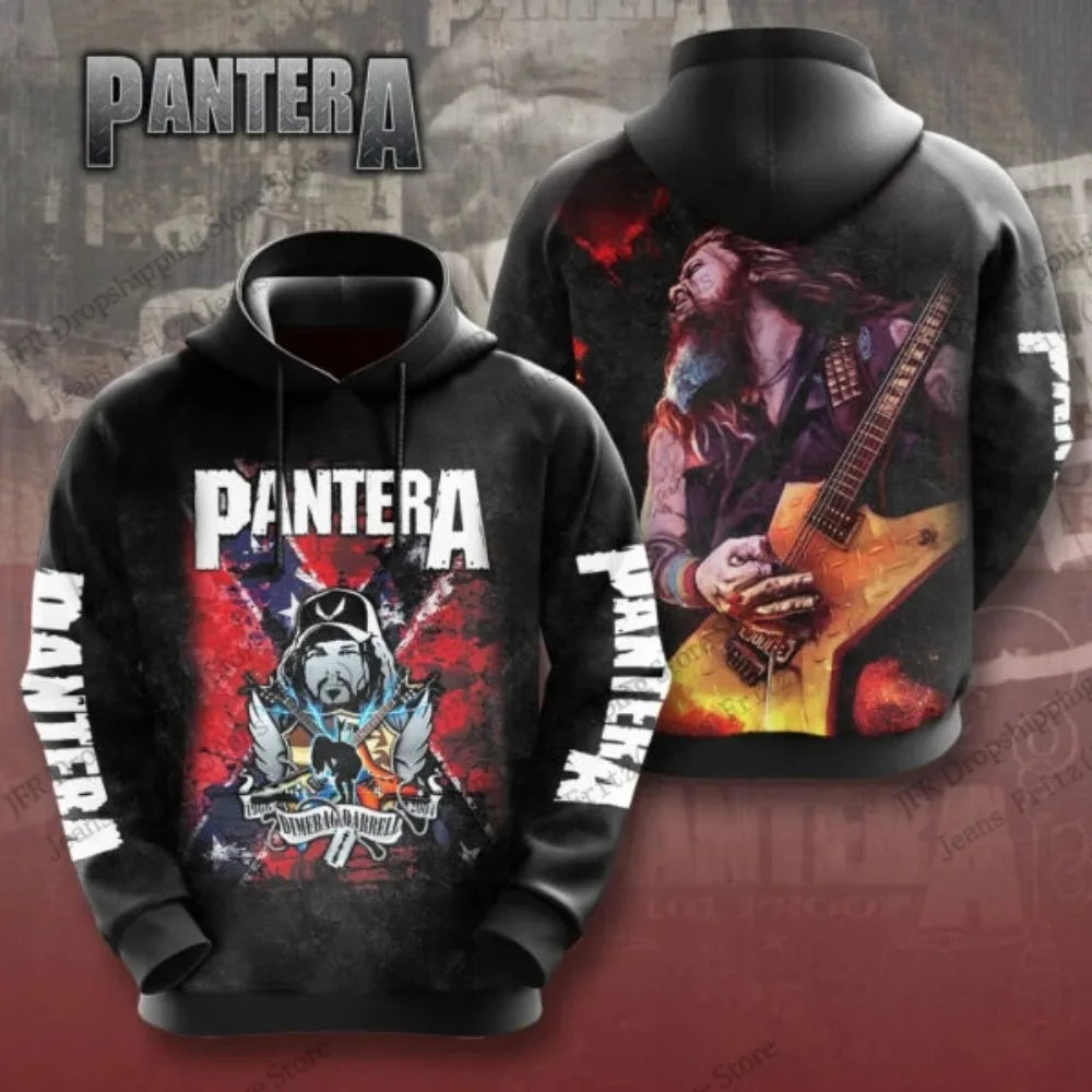 Retro Rock Pantera Band 3d Print Hoodie Men Women Fashion Hoodies Hip Hop Oversized Hoodie Sweatshirt Women Coat Women Tracksuit