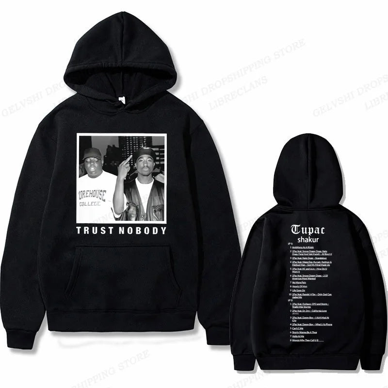 Tupac 2pac Hoodie Men Women Sweatshirt Print Unisex Streetwear Hip Hop Style Autumn Winter Fashion Hip Hop Tops Clothes Male