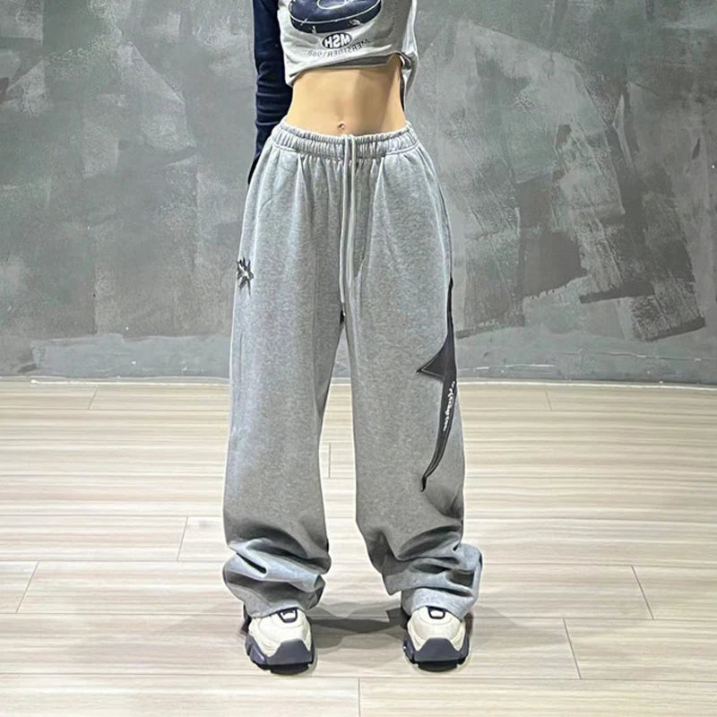 Women's Pants Fashion High Waist Hip Hop Trousers Woman Loose Jogging Sweatpants Casual Pant Wide Leg Trousers Streetwears New