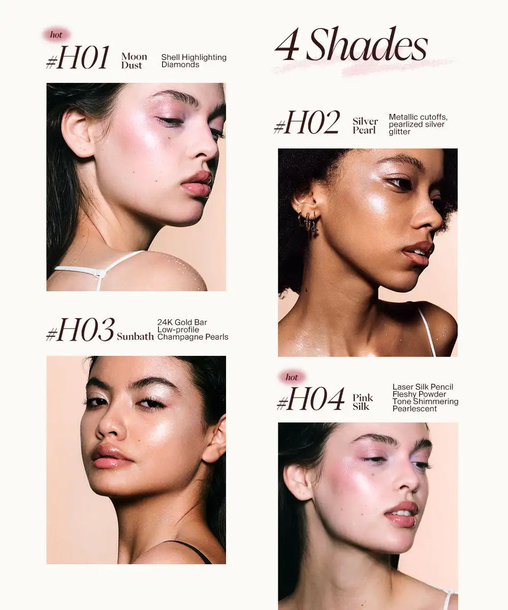 JOOCYEE Highlighter Makeup, Highlighter Makeup Stick for Face and Body, Radiant & Shimmer Glow, Buildable Color for All Day