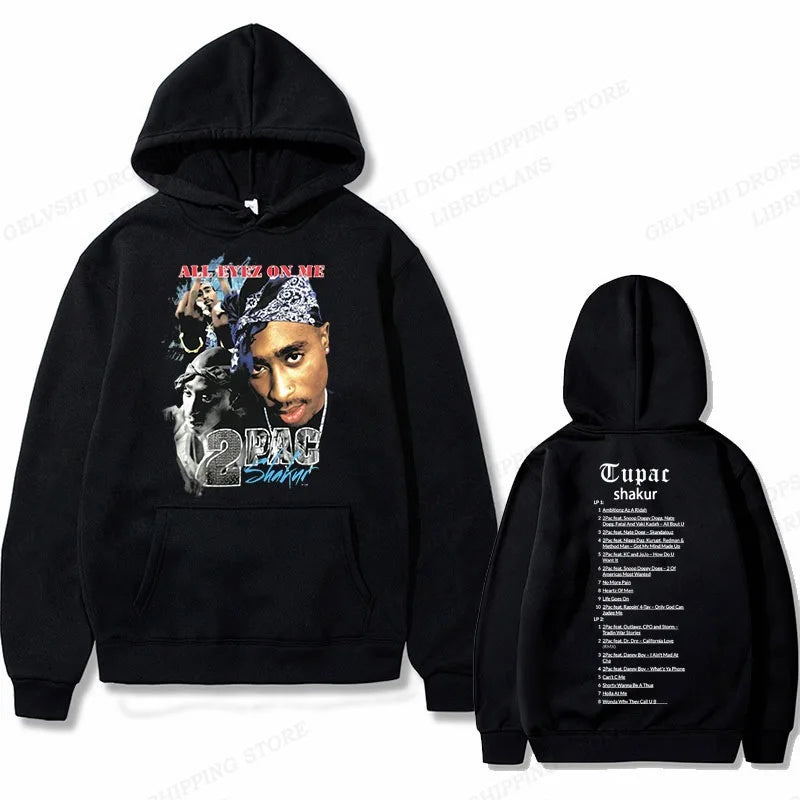 Tupac 2pac Hoodie Men Women Sweatshirt Print Unisex Streetwear Hip Hop Style Autumn Winter Fashion Hip Hop Tops Clothes Male
