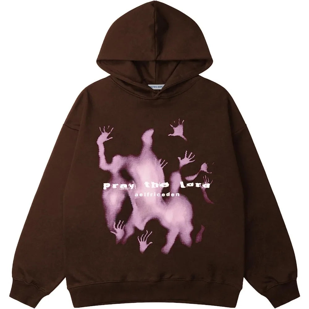 Aelfric Eden Graphic Hoodies Vintage Printed Hoodie Sweatshirt Casual Oversized Long Sleeve Streetwear Hooded Pullover Y2K