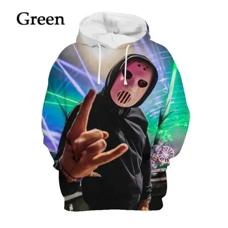 DJ Angerfist Hoodie Hip Hop Personality Autumn and Winter Sweatshirts Men's Women's Clothing Quality Haikyuu Hoodies
