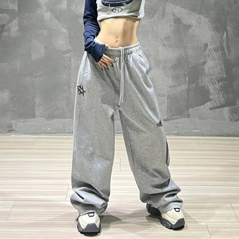 Women's Pants Fashion High Waist Hip Hop Trousers Woman Loose Jogging Sweatpants Casual Pant Wide Leg Trousers Streetwears New
