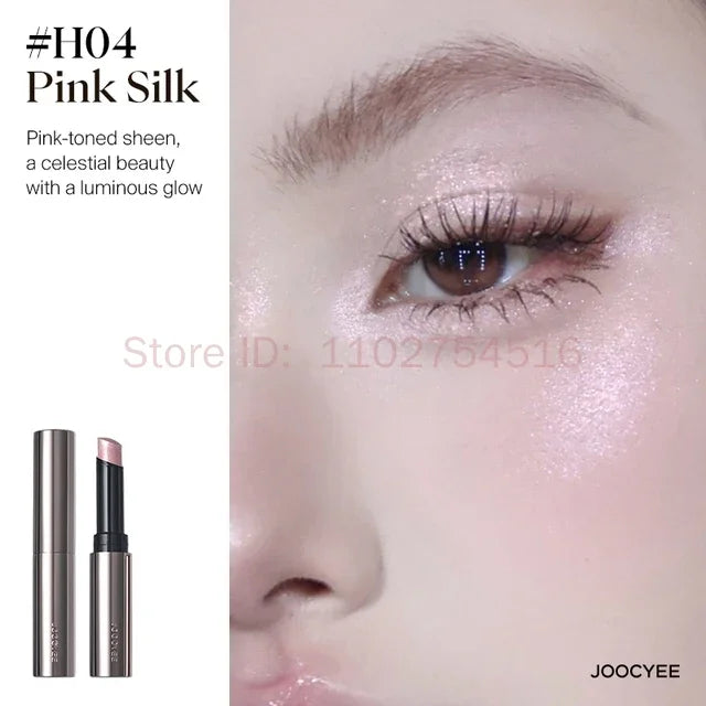 JOOCYEE Jelly Highlighter Stick Long-wearing Weightless feel on the skin Long-lasting Waterproof Champagne Cosmetics Face Makeup