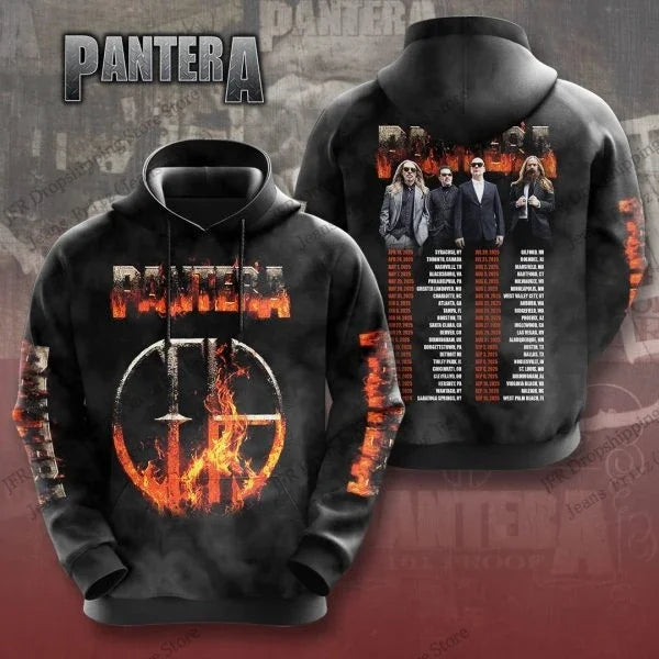 Retro Rock Pantera Band 3d Print Hoodie Men Women Fashion Hoodies Hip Hop Oversized Hoodie Sweatshirt Women Coat Women Tracksuit