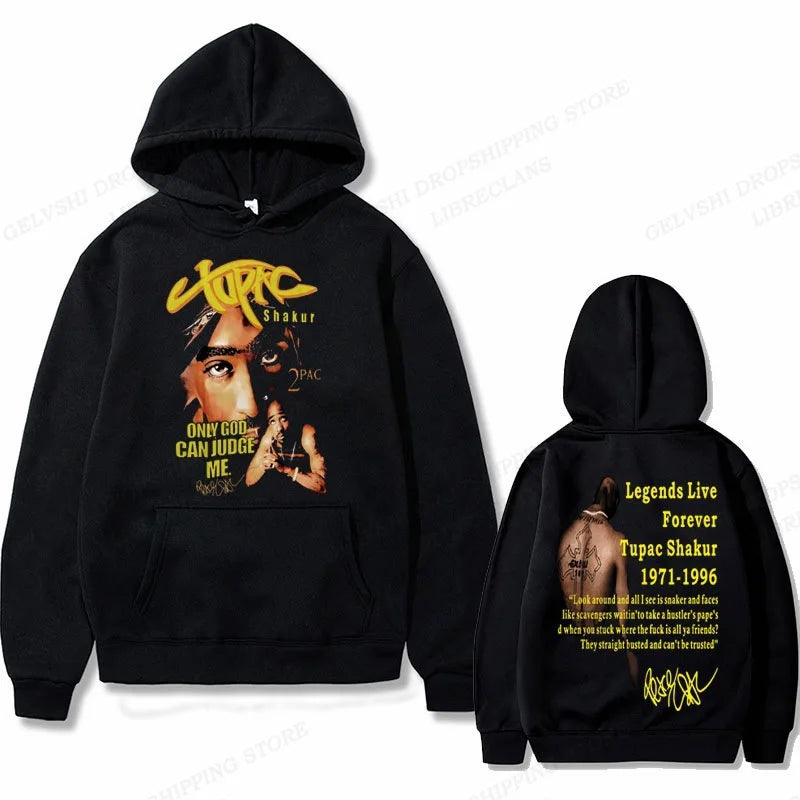 Tupac 2pac Hoodie Men Women Sweatshirt Print Unisex Streetwear Hip Hop Style Autumn Winter Fashion Hip Hop Tops Clothes Male