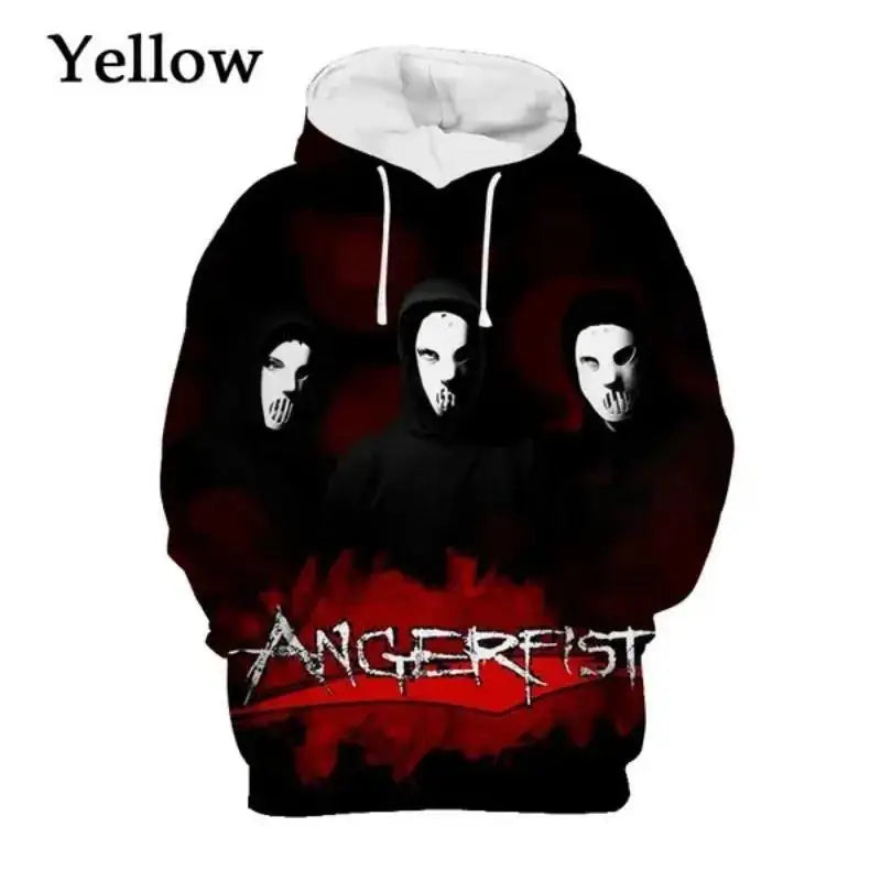DJ Angerfist Hoodie Hip Hop Personality Autumn and Winter Sweatshirts Men's Women's Clothing Quality Haikyuu Hoodies