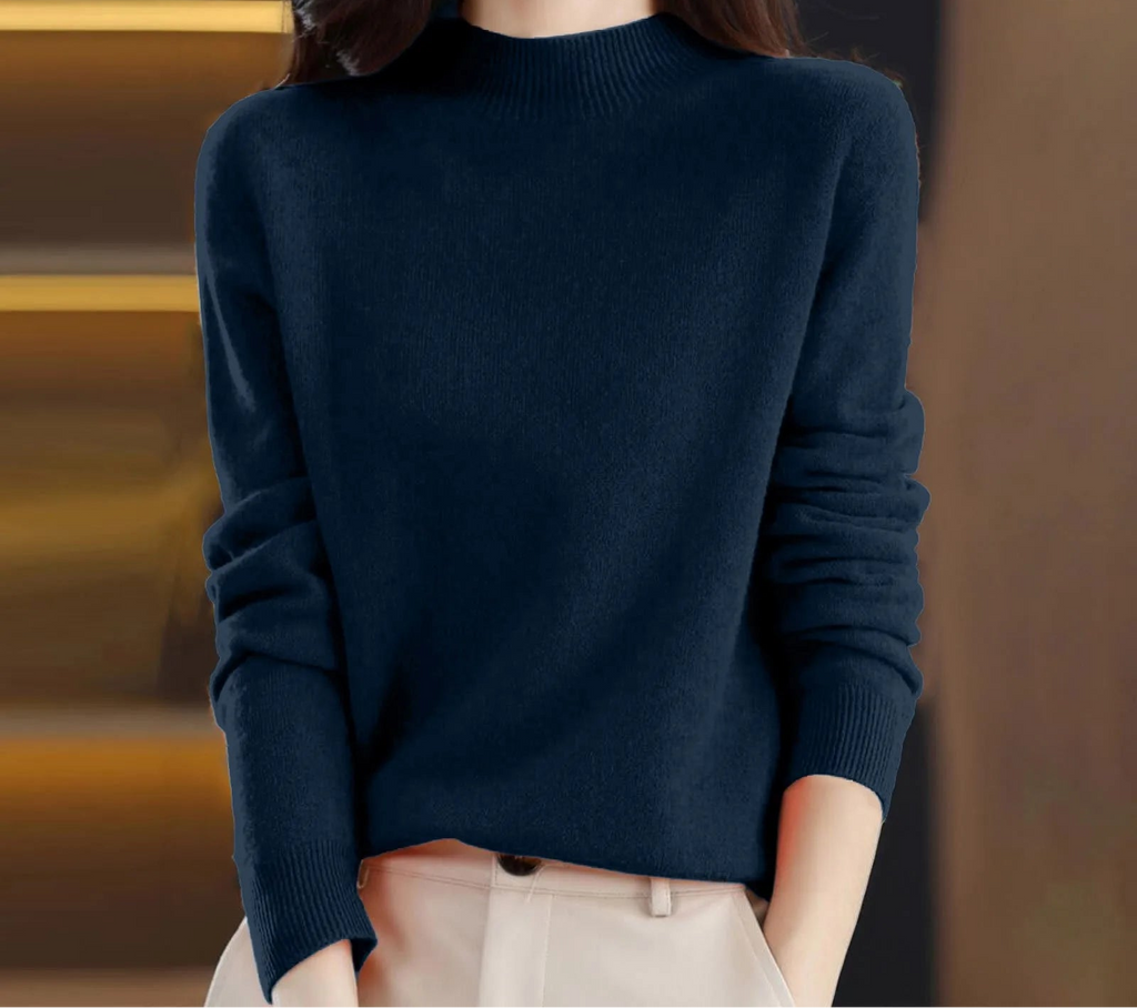 100% Pure Wool Half-Neck Pullover In Autumn And Winter New Cashmere Sweater Women'S Casual Knit Top Warm Jumper Tops 17 Colors