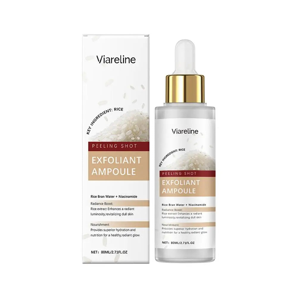 VIARELINE White Black Rice Exfoliating Serum Remove Blackheads Cleansing Pores Oil-control Nourish Improve Skin Barrier 80ml