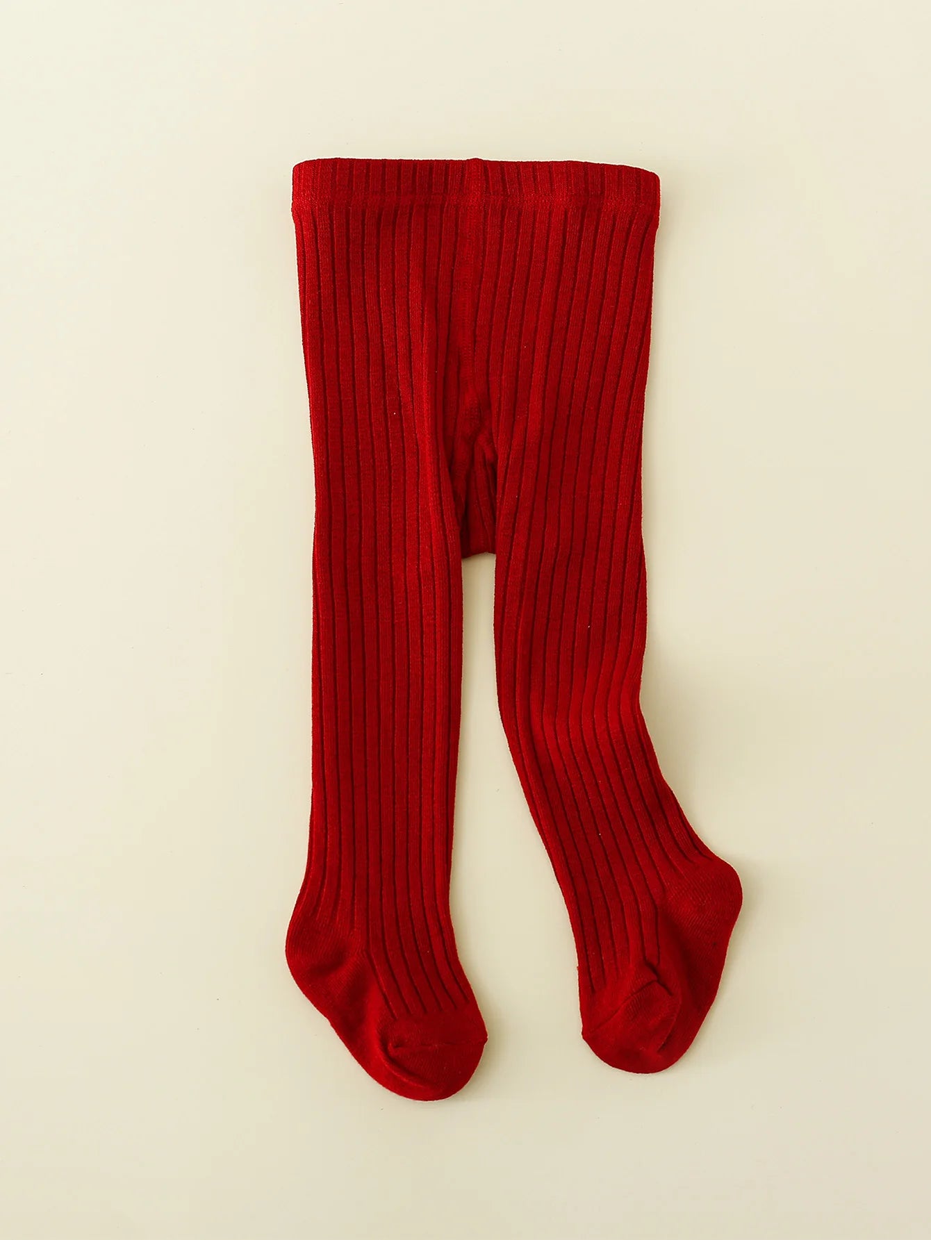 1-Piece Baby Girl's Simple Basic Vertical Stripesd Bottoming Pantyhose, Suitable for Girls' Daily Life