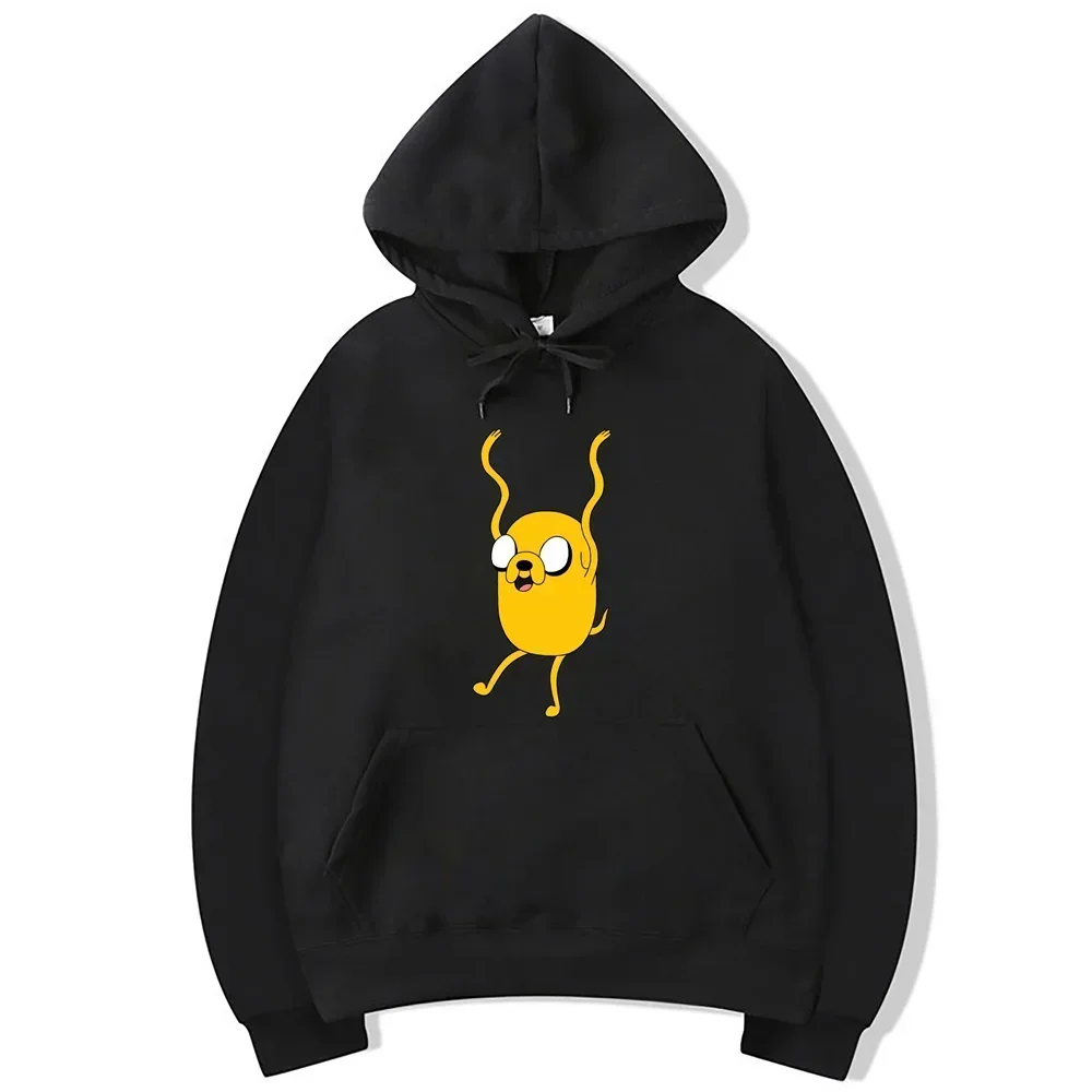Adventure Time Animation TV Series Jake Cartoon Pattern Pullover for Men and Women Harajuku Fashion Street Clo HipHop Harajuku