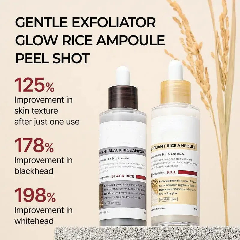Black Rice Dead Skin Removing Serum Rice Exfoliating Ampoule Softens Skin Hydrating Serum