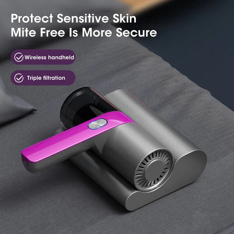 Handheld Wireless UV Mite Remover Sterilization for Mattress Sofa Carpet Clothes Powerful Cleaning
