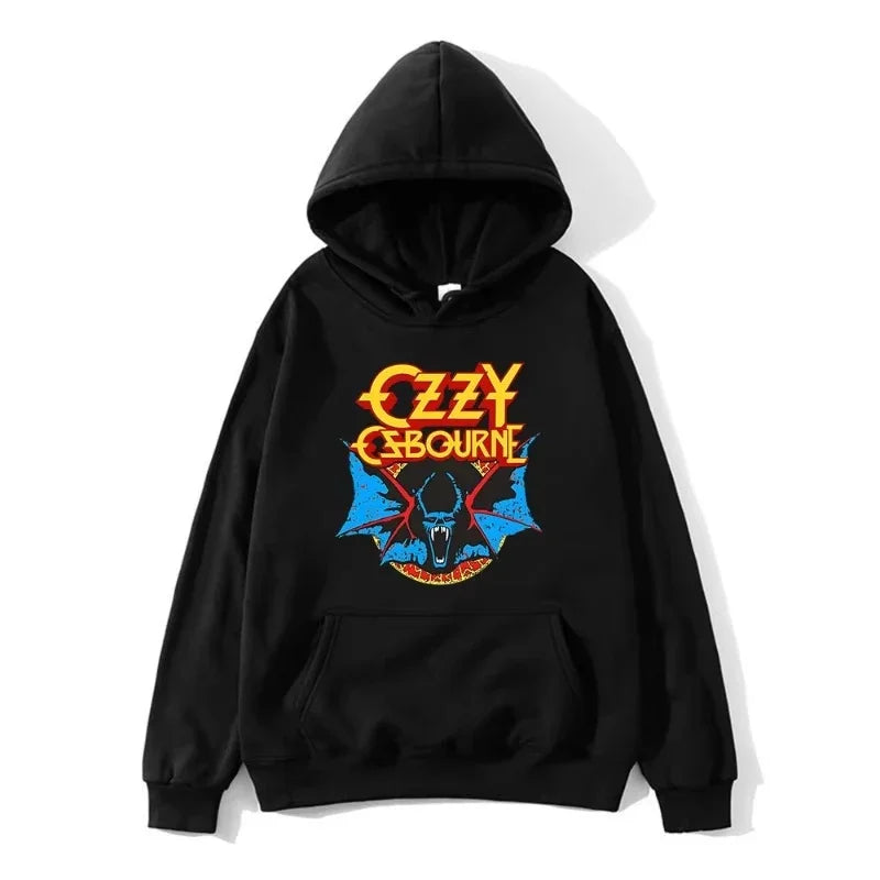2025 Ozzy Osbourne Hoodies Long-sleeved Soft Vintage Retro Sweats Men Hoodies Fashion Letter Printed Graphic Sweatshirts Loose C