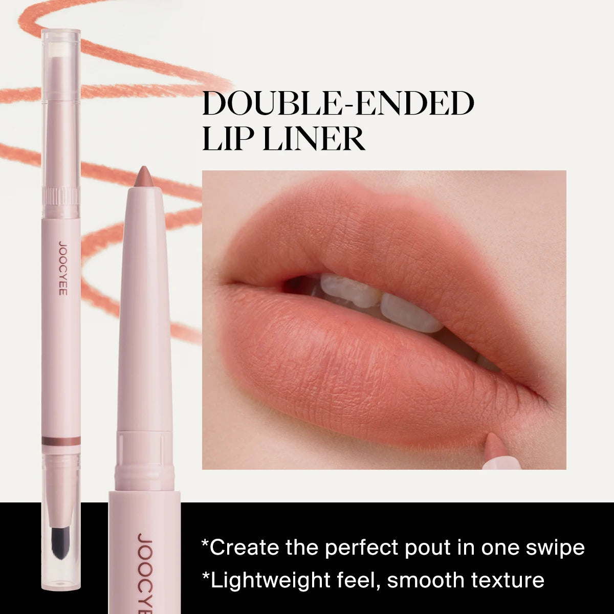 JOOCYEE DOUBLE-ENDED LIP LINER Long Lasting Smooth Matte Texture
