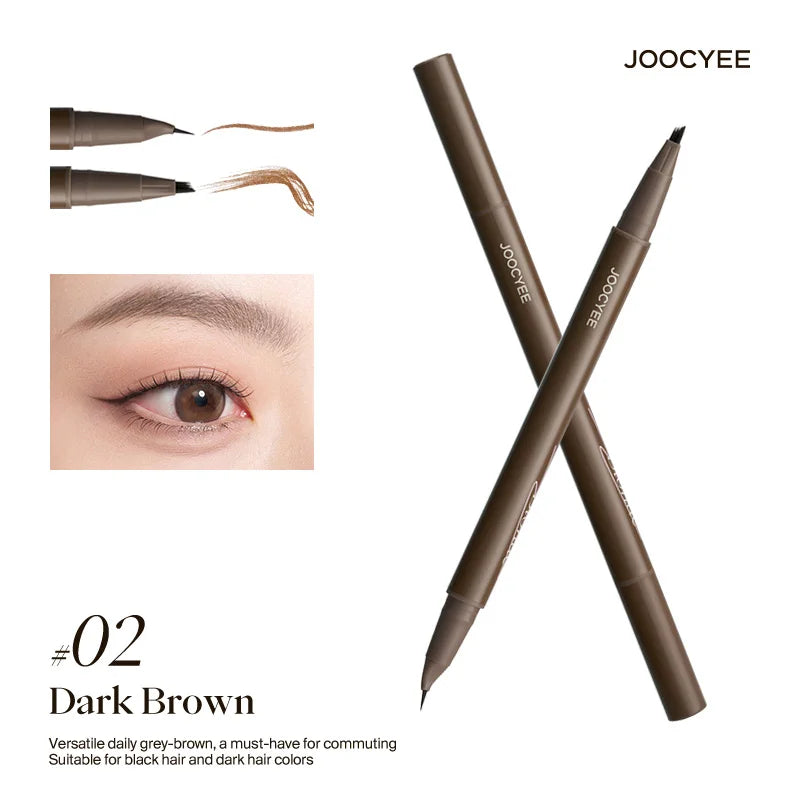 JOOCYEE Double Headed Brow Pencil  Dual-Head Design Wild Natural Eyebrows Smooth Long-Lasting