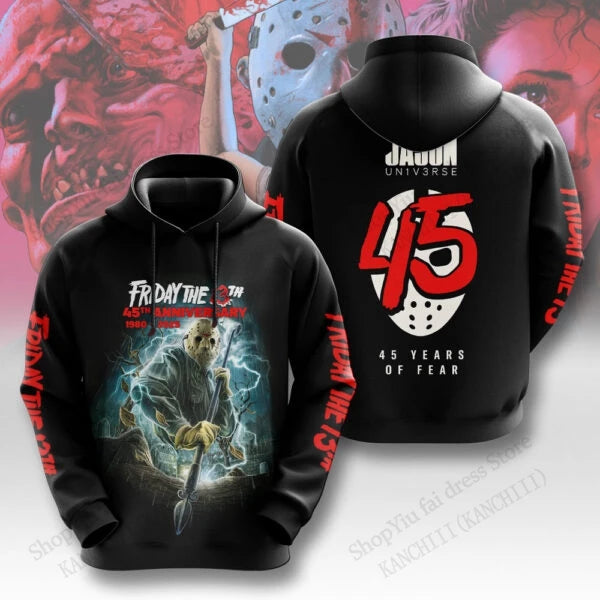 Friday The 13th Jason Voorhees 3d Print Graphic Hoodies Men Women Fashion Halloween Hoodie Sweatshirt Coat Women Sweats Clothing