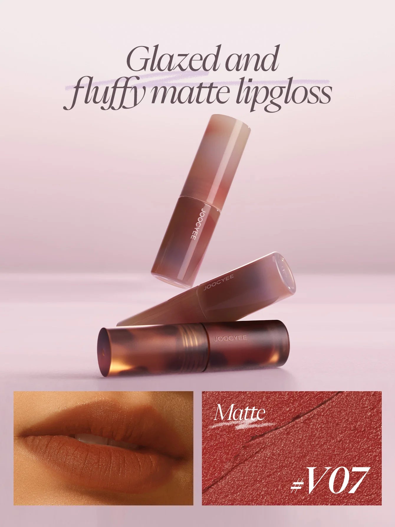 JOOCYEE GLAZED and FLUFFY MATTE LIPGLOSS 2.3g