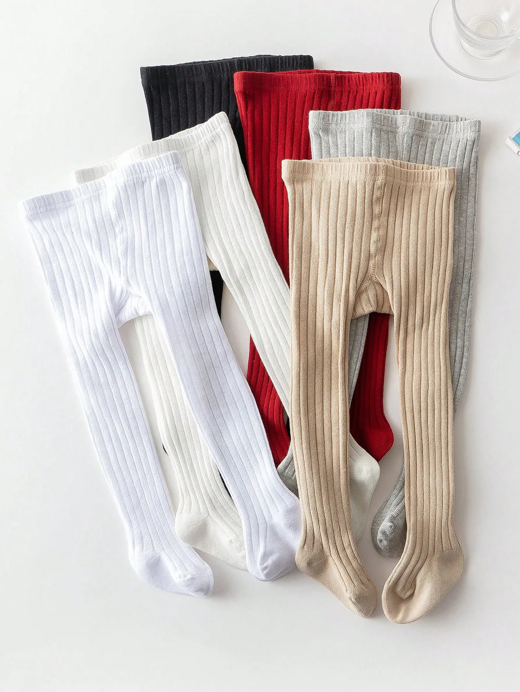 1-Piece Baby Girl's Simple Basic Vertical Stripesd Bottoming Pantyhose, Suitable for Girls' Daily Life