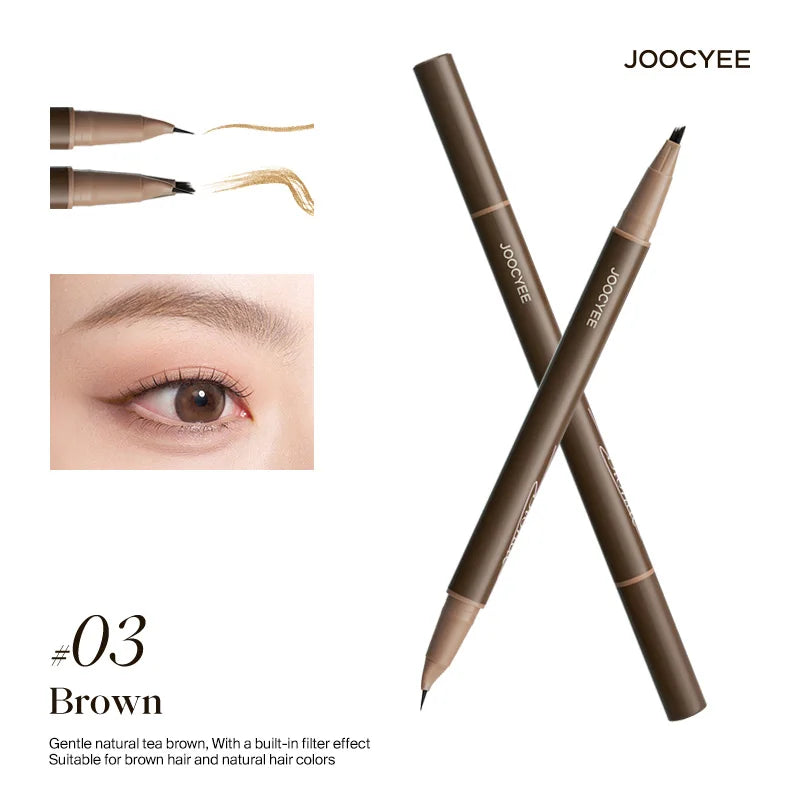 JOOCYEE Double Headed Brow Pencil  Dual-Head Design Wild Natural Eyebrows Smooth Long-Lasting
