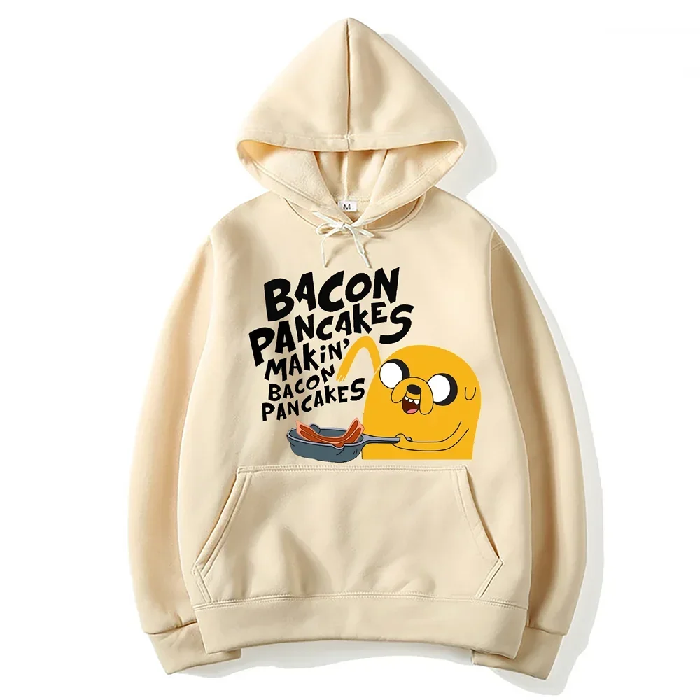Adventure Time Animation TV Series Jake Cartoon Pattern Pullover for Men and Women Harajuku Fashion Street Clo HipHop Harajuku