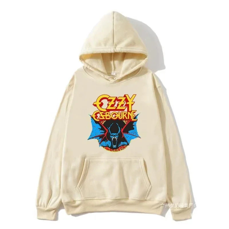 2025 Ozzy Osbourne Hoodies Long-sleeved Soft Vintage Retro Sweats Men Hoodies Fashion Letter Printed Graphic Sweatshirts Loose C