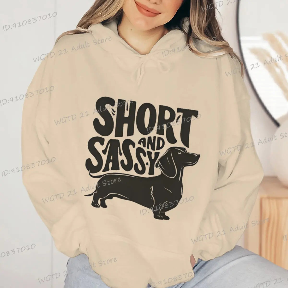 Dachshund Short and Sassy Print Women Hoody Harajuku Dog Mama Fashion Long Sleeve Hooded Spring Animal Dachshund Lover Hoodies