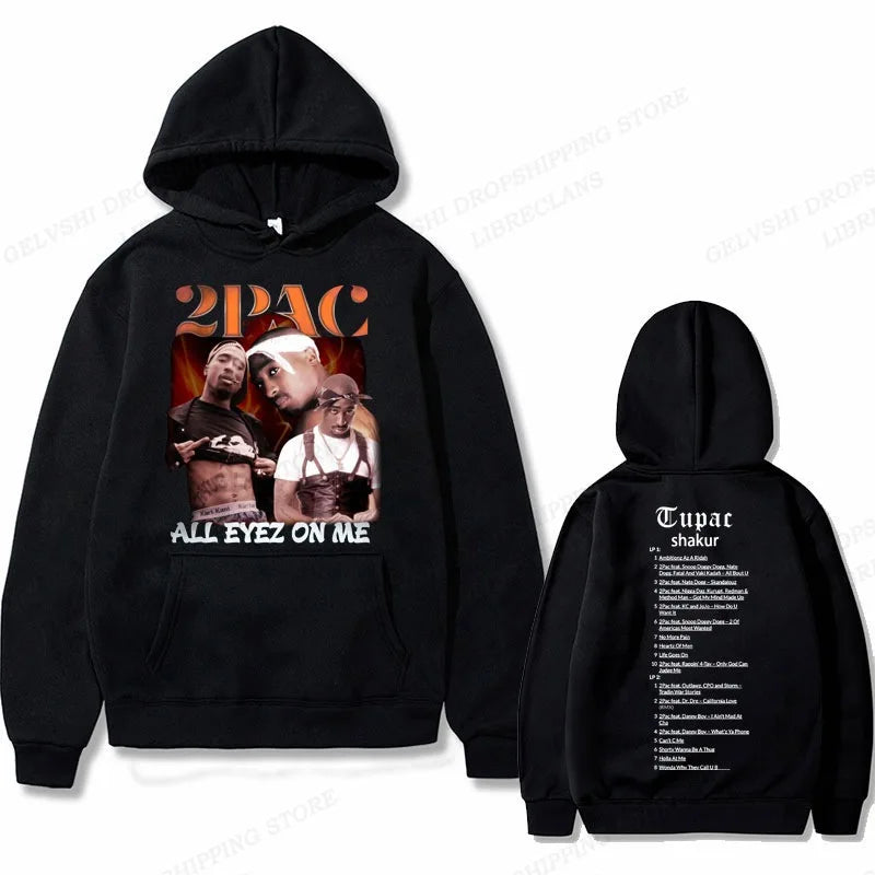 Tupac 2pac Hoodie Men Women Sweatshirt Print Unisex Streetwear Hip Hop Style Autumn Winter Fashion Hip Hop Tops Clothes Male
