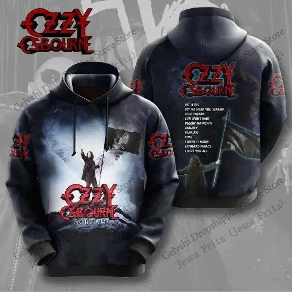 Vintage Rock Band Ozzy Osbourne 3d Print Hoodie Men Women Fashion Hoodie Sweatshirt Music Tracksuit Mens Hoodie Winter Clothes