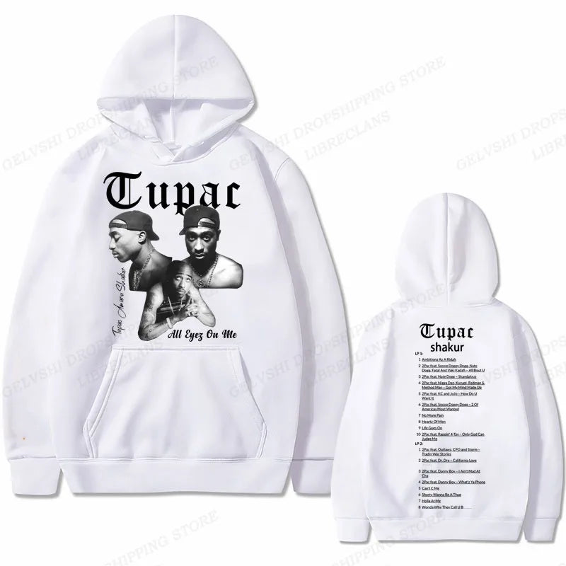 Tupac 2pac Hoodie Men Women Sweatshirt Print Unisex Streetwear Hip Hop Style Autumn Winter Fashion Hip Hop Tops Clothes Male