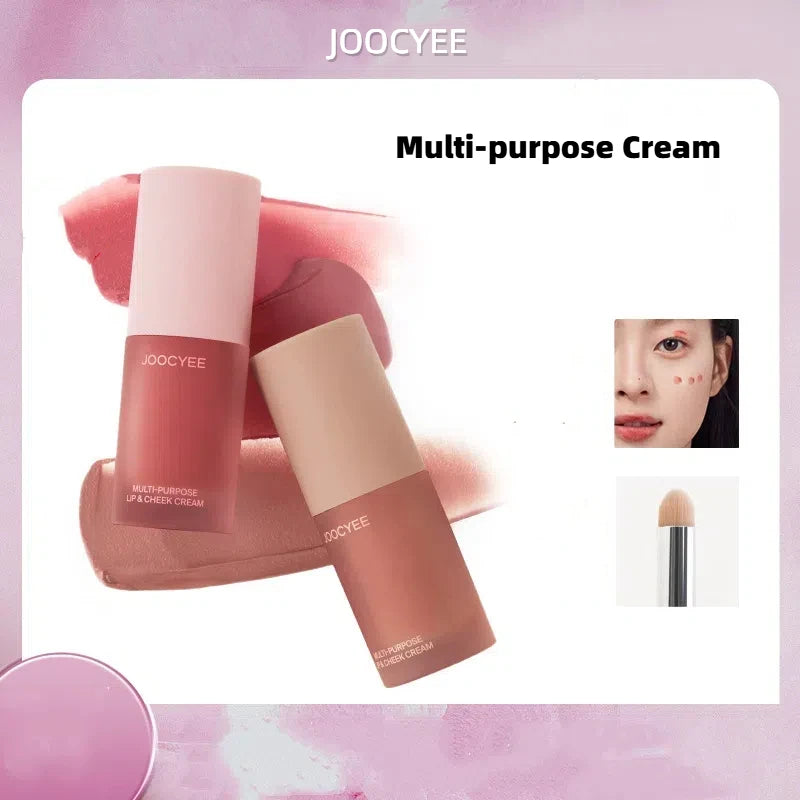 JOOCYEE Multi-purpose Cream Blush Brush Stick Cheek Lip Tint Lipstick Smooth Mud Long Lasting Matte Monochrome Makeup Cosmetics