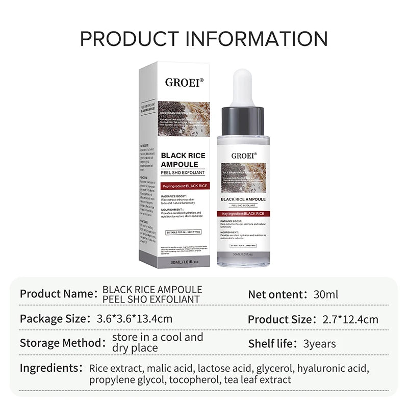 Peel Shot Ampule Set Rice Toner Moisturizing Facial Essence Glowing Skin Water-oil Balancing Essence Revitalizing Skin Dullness