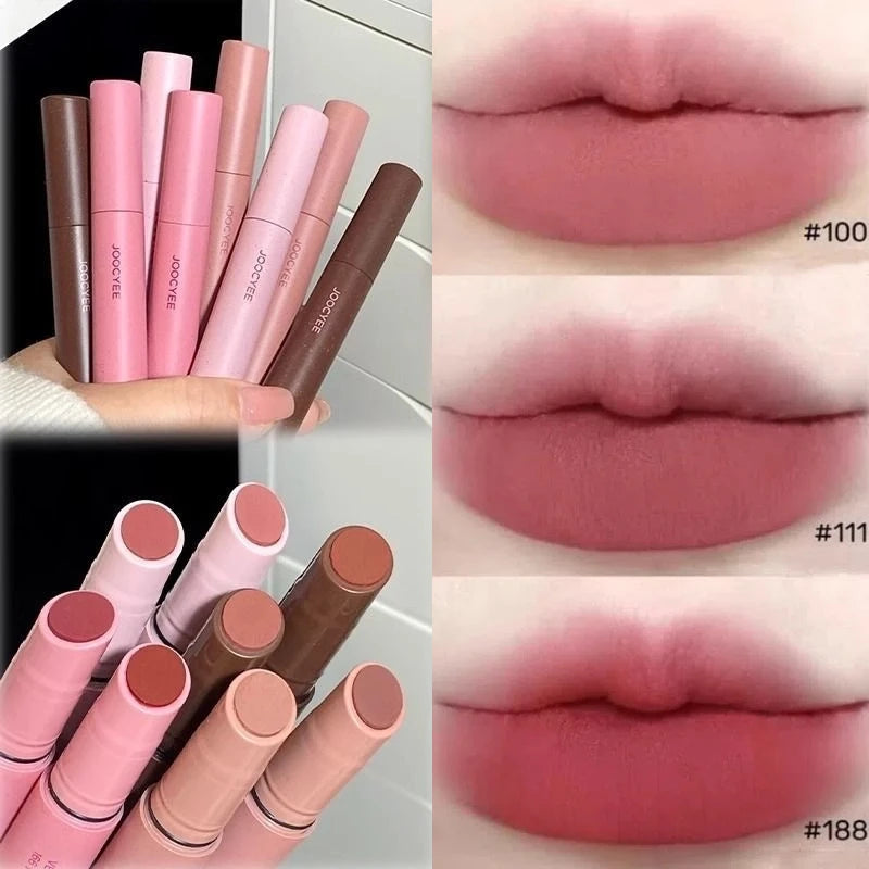 Joocyee Pink Velvet Lipstick Pen Waterproof Long Lasting Matte Non-stick Cup Easy Color Lip Gloss 8 color Beauty Makeup Cosmetic