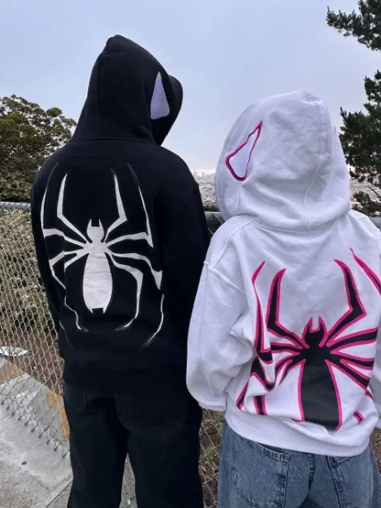 2024 men's and women's fashion hoodies with spider print sweater
