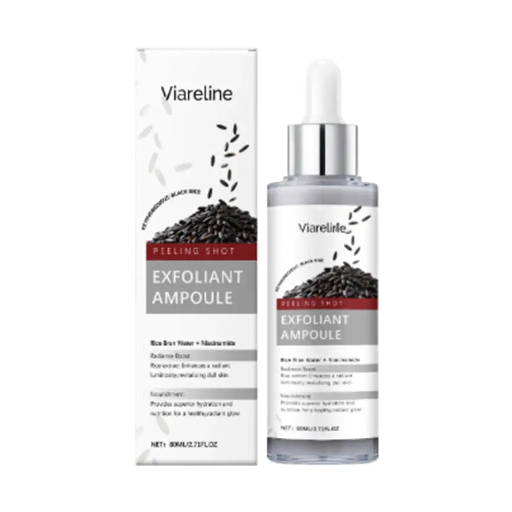 VIARELINE White Black Rice Exfoliating Serum Remove Blackheads Cleansing Pores Oil-control Nourish Improve Skin Barrier 80ml