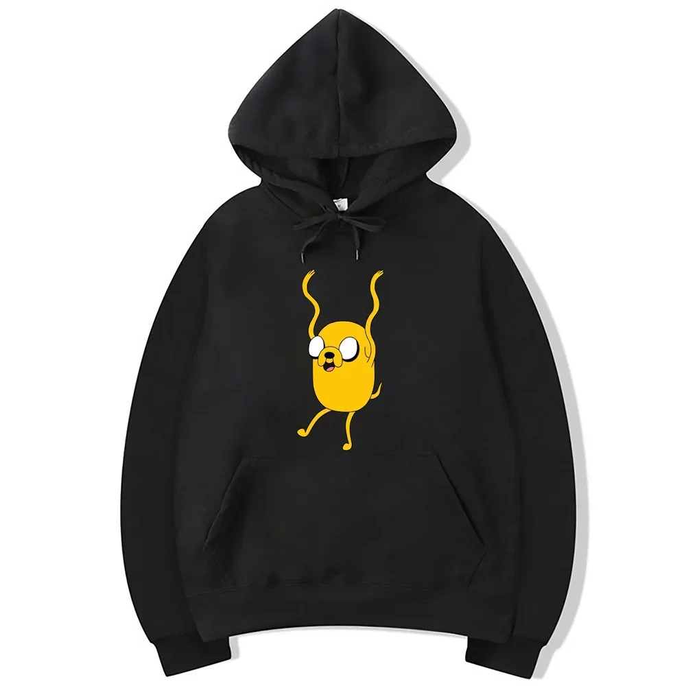 Adventure Time Animation TV Series Jake Cartoon Pattern Pullover for Men and Women Harajuku Fashion Street Clo HipHop Harajuku
