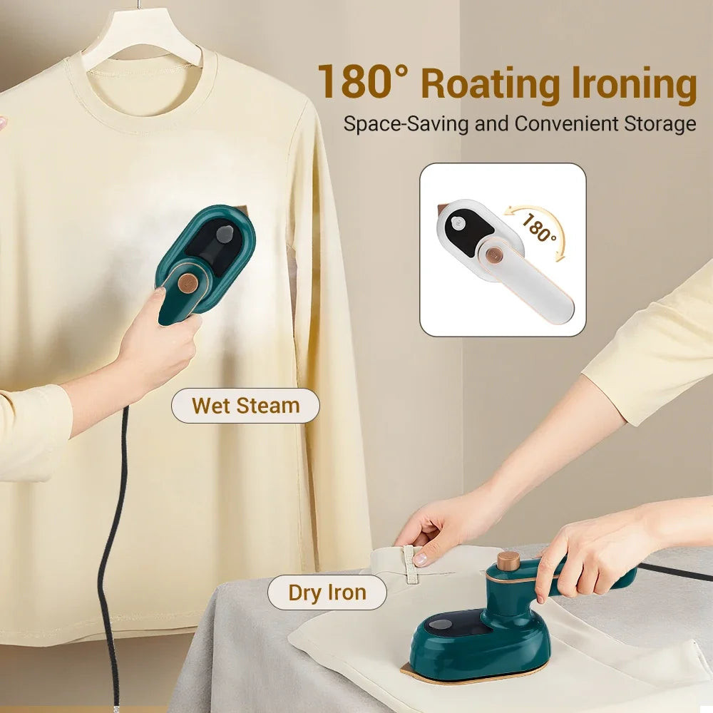 Mini Garment Steamer Steam Iron Handheld Portable Home Travelling For Clothes Ironing Wet Dry Ironing Machine Home Appliance