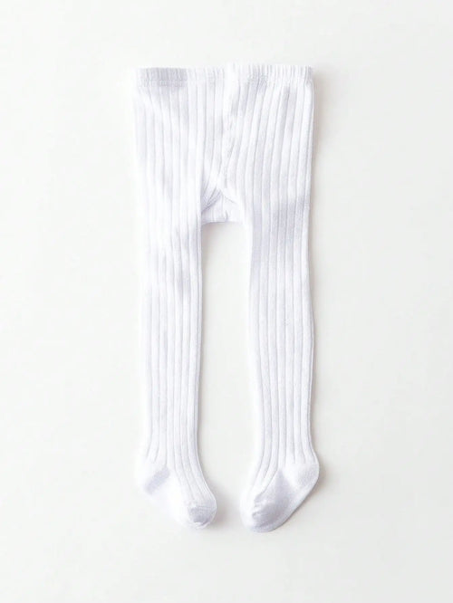 1-Piece Baby Girl's Simple Basic Vertical Stripesd Bottoming Pantyhose, Suitable for Girls' Daily Life