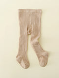 1-Piece Baby Girl's Simple Basic Vertical Stripesd Bottoming Pantyhose, Suitable for Girls' Daily Life
