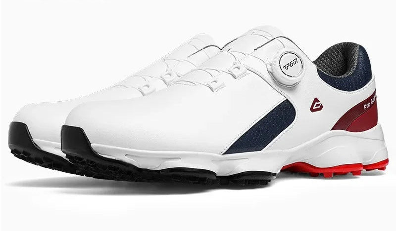 PGM Men Golf Shoes Comfortable Cushion Knob Lace Waterproof Anti Slip Sports Sneakers XZ379