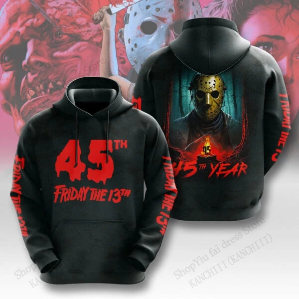 Friday The 13th Jason Voorhees 3d Print Graphic Hoodies Men Women Fashion Halloween Hoodie Sweatshirt Coat Women Sweats Clothing